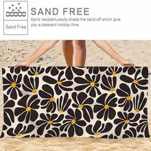 1pc Bohemian Floral Beach Towel, Super Soft Fiber Extra Large Beach Blanket, Highly Absorbent Bath Towel, Suitable For Travel, Swimming Pool, Snorkeling, Surfing, Yoga, Camping, Available In Adult And Children Sizes, Beach Accessory Beach Essentials - Multicolor - View 8