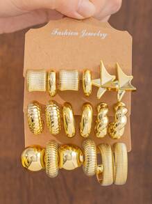 6-12 pièces/set Boucles d'oreilles minimalistes en forme de larme pour un port quotidien