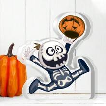1 Stück transparenter Acryl Halloween Heim Dekoration Ornament Schreibtisch Deko Ornamente Halloween Geschenke Frohes Halloween