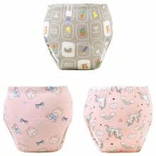 6件婴儿如厕训练裤 - 透气训练内裤，松紧腰身，柔软舒适，适合幼儿，多色可选，如厕训练，幼儿内裤，婴儿尿布裤，设计简约，面料耐用。送给男婴和女婴的最佳礼物