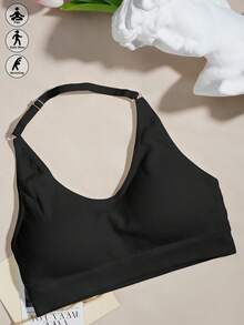 1 szt. Biustonosz sportowy typu racerback dla kobiet, wygodny strój do jogi, fitnessu i siłowni