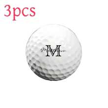 Personnalisé 3/6 pièces, Balle de golf moderne texte personnalisé en couleur, Cadeau de fête des pères, Noël, Six couleurs au choix, Distance et précision améliorées, Parfait pour les golfeurs, Accessoires de golf/Golf haute performance/Idéal pour anniversaires, Nouvel An, Saint-Valentin