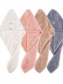 1 包干发巾，带纽扣的干发巾，超强吸水超细纤维卷发巾，女童速干发巾，超细纤维干发巾，宿舍用品，返校化妆工具，学生返校好物，返校用品，旅行度假必需品，女士发饰 - 彩色 - 查看 1