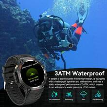1pc Real GPS Smart Watch For Men, Dual-Band GPS Positioning, LED Flashlight, 3ATM Waterproof, 530mAh Battery, Wireless Call/Dial, Info Push, ChatGPT, Fitness Tracker, Heart Rate/Sleep Monitoring, Compass, Altitude, Barometer, 100+Sport Modes Smartwatch T-REX 3, Compatible With Android IOS