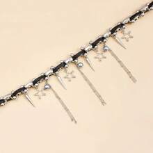 1 pezzo Collana scintillante tempestata di cristalli e strass, adatta per feste e discoteche