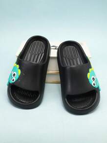 EVA Children's Dinosaur Cartoon Slippers, Lightweight Non-Slip Soft Sole, Casual House Slides, Quick-Dry, Simple Solid Color Thick Sole, Unisex Kids Beach Sandals