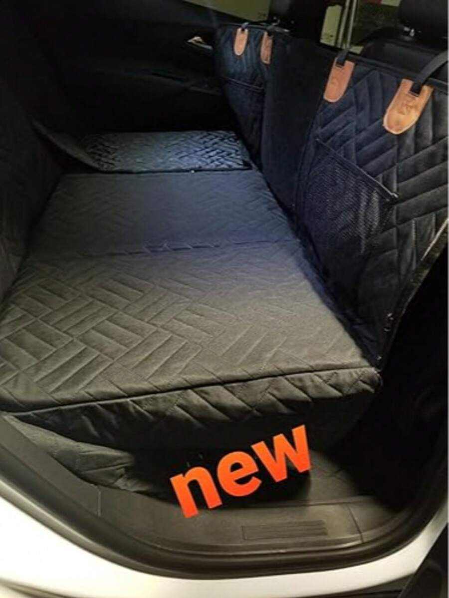 Car Rear Seat Pet Pad Converts Rear Seat To Dog Bed . Waterproof & Easy Clean . Non-Slip Sides Design . Thick Wear-Resistant Fabric . Easy Installation
