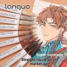 *全新 Languo 96/192/240 色丙烯颜料马克笔套装 - 不透明、分层、背包盒（学生美术用品）学校用品，返校 - 彩色 - 查看 9