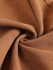 Quần nhung ống đứng lưng cao thiết kế cổ điển phong cách Pháp cho nữ, dáng rộng thoải mái, thời trang và đa năng cho việc đi lại hàng ngày, mùa thu/đông - màu nâu - Xem 6