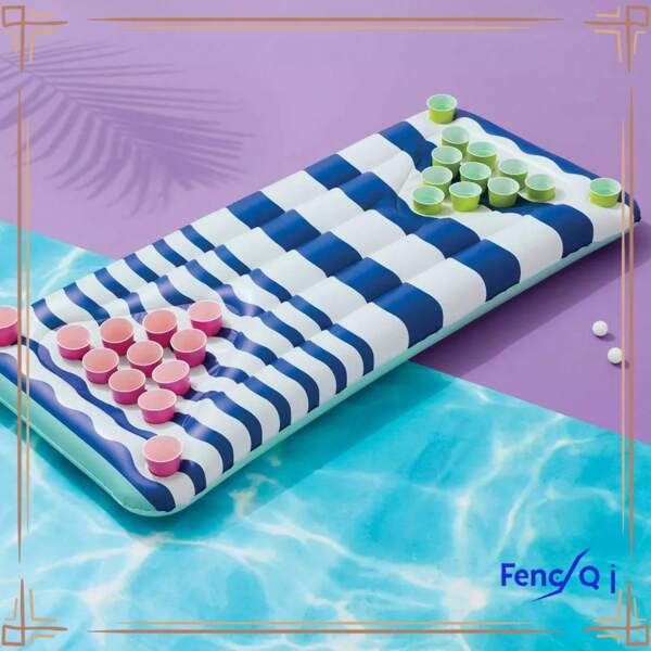Pool Pong Float - Ultimate Summer Party Must-Have: Splash Into Fun With Floating Game Center For Pool & Backyard Activities| Premium Inflatable Sports Equipment For Outdoor Family Gatherings, Beach Vacations & Vibrant Backyard Adventures