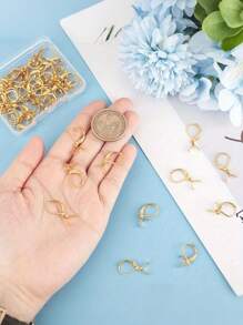 10pcs Hook With Melon Seed Clasp Stainless Steel French Ear Hooks Pendant Clips Handmade DIY Earring Making Accessories