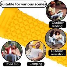 Upgraded 5cm Inflatable Camping Mattress With Built-In Ergonomic Pillow |Combinable Double|Twin Size |Lightweight Protable Quick Inflation Air Mattress For Camping,Hiking,Travel&Outdoor