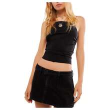 Free People We The  Givanting Peekaboo Skort - Black - View 1