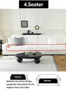 1pc Stretch Sofa Cover Non-Slip All-Inclusive Sofa Seat Cover Universal Sofa Cushion Cover Fabric Thickened Sofa Cover Cloth Machine Washable Dust-Proof And Dirt-Resistant Home Decoration Pet-Friendly Protective Cover White Fresh And Simple Room Decoration Adjustable Corner Sofa Cover Suitable For Bedroom, Office, Living Room Combination And L-Shaped Sofa Blanket And 1234 Seat Cover