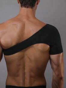 VBOSI 1 Piece Adjustable Shoulder Support Brace – Compression Sleeve For Rotator Cuff For Men & Women Gym Gym Accessories - Black - View 5
