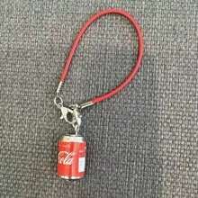 Nuevo Colgante de botella de refresco simulada Labobo, Accesorio de muñeca LABUBUS Colgante de lata con correa de hombro, Decoración colgante de 10cm