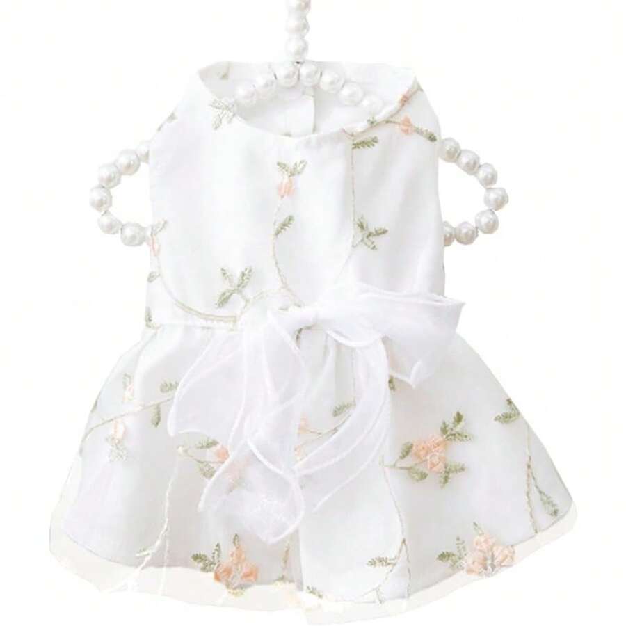 Local Delivery Hawaiian Dog Dress For Small Dog Girl Summer Dog Clothes Puppy Princess Dress Floral Pattern Tropical Pet Beach Outfit For Cat Dogs (Medium,Hawaii)… - 大的 - 查看 1