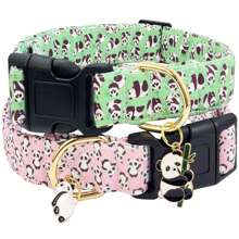 Collier pour chien mignon avec motif panda, colliers pour chiens réglables avec pendentif pour animaux de compagnie de petite, moyenne et grande taille comme Pit Bull/Bouledogue/Carlin/Husky