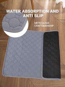 1pc/2pcs Reusable Washable Gray Dog Pee Pad, Leak-Proof Pet Training Pad, Suitable For All Seasons - Grey - View 6