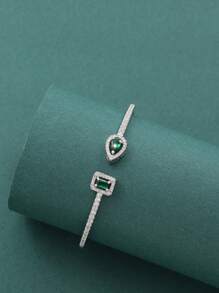 1 pièce Bracelet carré de luxe et mode orné de strass, bracelet élégant et stylé pour femmes