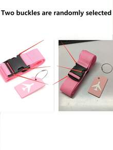 2Pcs/Set Luggage Straps Set Adjustable Belts,Packing Belt Luggage Tie,Rope Suitcase Strap Fixed Strap,And Silicone Luggage Tags,Luggage Handbag Travel Suitcase Tags ,With Name ID Card, Suitable For All Types Of Bags & Suitcases, Suitcase Accessories, Travel Stuff,Suitable For Home, Office And School,Traveling, Business Trip,There Are Eight Colors To Choose From Bag For School School Accessories School Stuff - Multicolor - View 12