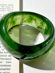 1-3 Stück Vintage übertriebener breiter geometrischer ovaler Batik-Harz-Armreif, geeignet für Alltag, Lässig, Date, Urlaub, Party, Strand, Boho-Stil (Bitte prüfen Sie die Größe sorgfältig vor der Bestellung, der Armreif-Durchmesser liegt zwischen 62-65 mm, keine Rückgabe bei falscher Größe) - Verschiedenfarbig - Übersicht 13