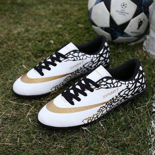 Football Boots For Men, Multi-Color Low-Top Cleats Outdoor Soccer Shoes, Anti-Slip Spikes Sports Training Sneakers