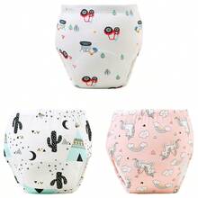 6件婴儿如厕训练裤 - 透气训练内裤，松紧腰身，柔软舒适，适合幼儿，多色可选，如厕训练，幼儿内裤，婴儿尿布裤，设计简约，面料耐用。送给男婴和女婴的最佳礼物