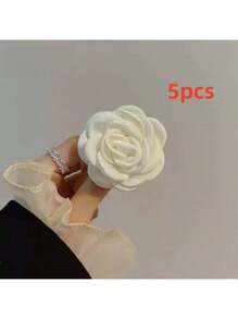 Broche de flor de camelia elegante, accesorio de broche floral de diseño elegante para vestidos, bolsos, encanto, camisas, chaquetas, joyería, Navidad, Halloween