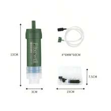 Ein Set persönlicher Outdoor-Wasserfilter, 4000 L Aktivkohle-Wasserfilterstrohhalm für Outdoor-Überlebensausrüstung, Outdoor-Wasserfilter entfernt 99,99% der Bakterien, Notfall-Wasserklärer