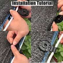 100pcs Sunshade Cloth Fixing Clip, Sunshade Cloth Buckle, Suitable For Fixing Mesh, Greenhouse, Terrace And Garden Plant Cover, PP Material, Sturdy, Gardening Clip - Black - View 3