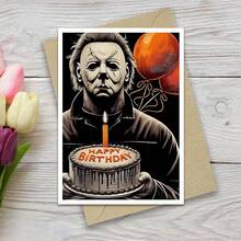 Inspirierte Horrorfreunde Geburtstagskarte, perfekt für Halloween, Weihnachten, Gruselgrußkarte, Freundschaftskarte, einzigartiges Geschenk für Freunde, Familie und Geliebte