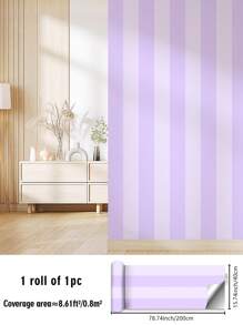 SUPSTICKER 1pc Minimalist Colorful Striped Pattern Wall Sticker, Self-Adhesive Easy To Clean Waterproof Removable And Reusable, Home Decor Wallpaper Applicable To Kitchen, Bathroom, Bedroom, Living Room, Cabinets, Wardrobes, Stairs, Doors And More Scenarios Wall Paper Wall Stickers Room Decor Wall Decor Living Room Decor