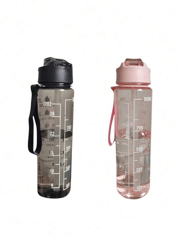 1pc 750ml Large Capacity PC Water Bottle, Sports Fitness Portable Straw Cup, Suitable For Home Outdoor Travel, Portable Plastic Water Bottle, Minimalist Clear Drinking Bottle, Sports Bottle, Suitable For Child Or Adults, Suitable For Work And Travel, Suitable For Outdoor, Offices, Camping, Sports
