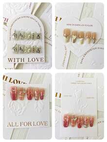 Beautizon Nailartlab 5pcs 3D Rose Nail Display Cards, Nail Art Props Display Stand, Rose Nail Photography Backdrop Props, Nail Salon Display Decoration Accessories - Multicolor - View 3