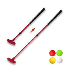 Golf Putters For Men And Women - Extendable Shaft For Golfers Trainers Tricks - Two-Way Golf Putter For Beginners Golfers Learn - Golf Training PU Stretch Practice Balls - Adjustable Length Golf Putter, Great For Junior And Adults Trick Trainer Gift