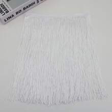 1码流苏花边蕾丝用于缝纫配件30厘米宽装饰流苏拉丁舞服装流苏DIY服装用品艺术工艺品家居花园 - 多色 - 查看 25