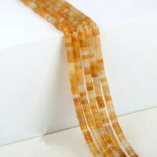 Pierres naturelles de 4x2 mm - Howlite, Agate, Quartz, Jaspe. Perles en forme de cylindre tube pour la fabrication artisanale de bracelets, colliers et accessoires de bijouterie DIY pour femmes