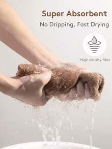 1 包干发巾，带纽扣的干发巾，超强吸水超细纤维卷发巾，女童速干发巾，超细纤维干发巾，宿舍用品，返校化妆工具，学生返校好物，返校用品，旅行度假必需品，女士发饰 - 彩色 - 查看 2