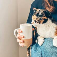 Mora Ceramics 12oz Coffee Mug Set Of 4 - Tea Cups With Handle - Microwave And Dishwasher Safe, Perfect For Mug Lovers - Rustic Matte Glaze, Modern Design - Assorted Colors - Petro - 查看 7