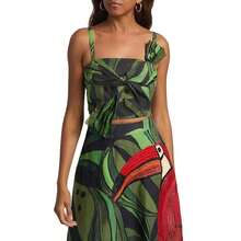 FARM Rio Coconut Tree Flow Crop Top |  | Women Outdoor Tees & Tanks - 墨綠色 - 查看 3