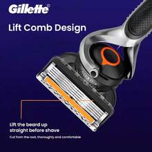 GILLETTE Set Kotak Hadiah Edisi Terbatas untuk Pria, Termasuk 1 Gagang + 1 Isi Ulang Pisau Cukur, dan Dudukan, Dilengkapi dengan 5 Pisau Cukur Fusion untuk Pria, Edisi Terbatas, 1 Gagang + 1 Isi Ulang Pisau Cukur, dan Dudukan. - MultiWarna - View 8