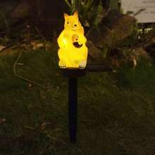 Solarbeleuchtung in Eichhörnchen-Form, Solarlampe für den Outdoor-Garten, Solarleuchte für den Außenbereich, Solarleuchte für den Hof, Außen-Rasenbeleuch-tung, geeignet für Garten, Rasen, Blumenbeet, Hof, Einfahrt und Wegdekoration, dekorative Strohlampe