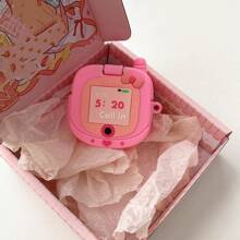 Adorable Phone Shape Earphone Case, Pink 520 Headphone Pouch, Earphone Box For Girlfriend, Silicone Shock-Proof Cover For AirPods 1/2/3/4/Pro With Mini Mirror, Gift