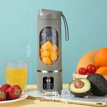 1pc Portable USB Rechargeable Blender & Juicer - 1500mAh Long-Lasting Battery, Easy To Clean, Suitable For Fruit, Vegetable Drinks, Smoothies - Capacity 10.14oz To 16.91oz