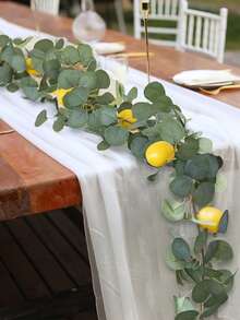 1 peça de guirlanda/trepadeira artificial vibrante de limão com folhas verdes de eucalipto e plantas artificiais de limão amarelo, simulação de trepadeira de limão multifuncional de plástico faça você mesmo, adequada para festas de fim de ano, jardins ao ar livre, lareiras, pátios, decorações de casamento, decoração de casa sazonal, flores artificiais | Presente de Natal