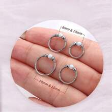 2Pcs 18G Opal Nose Rings Hoops - 316L Surgical Steel Septum Nose Rings For Women Conch Piercing Jewelry Daith Helix