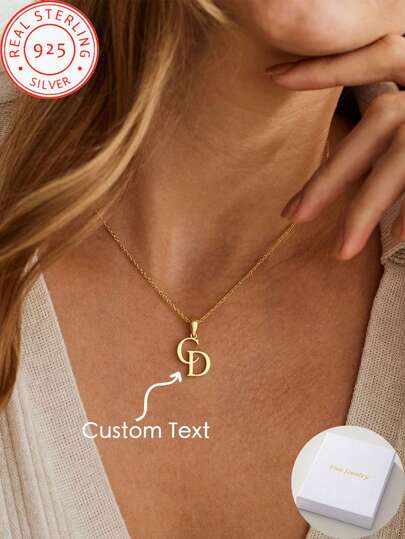 A Piece Of 925 Silver Custom Personalized English Name, Fashionable And Simple Personalized Necklace Pendant, Suitable For Going Out And Travel Wear Fashion Jewelry