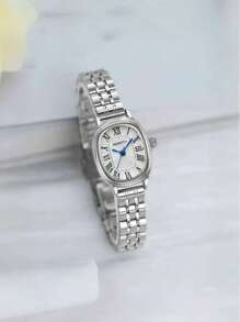 1 pièce Montre à quartz élégante pour femme avec affichage d'échelle romaine délicat et polyvalent, pour le port quotidien