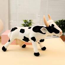 Plush Cow Stuffed Animal Doll, Cartoon Calf Doll, Chinese Zodiac Ox Soft Doll, Kids Birthday Gift, Photo Prop, Decorative Figurine